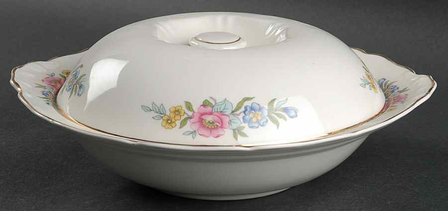Indian Rose Round Covered Vegetable by Canonsburg-1