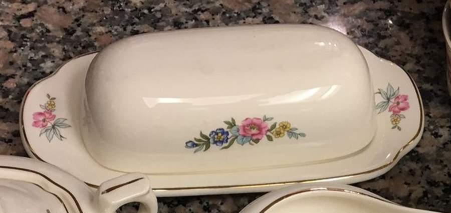 Indian Rose 1/4 Lb Covered Butter by Canonsburg-1