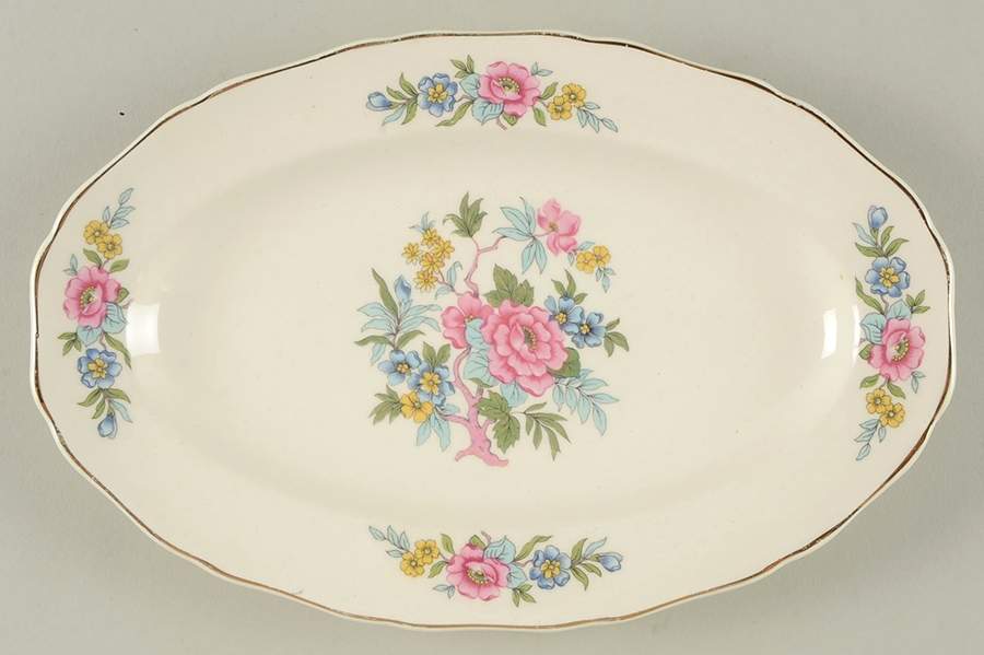 Indian Rose Relish/Gravy Underplate by Canonsburg-1