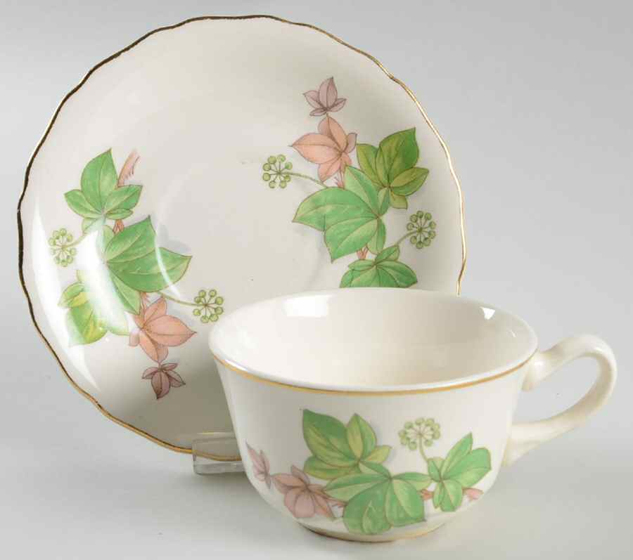 Ivy Flat Cup & Saucer Set by Canonsburg-1