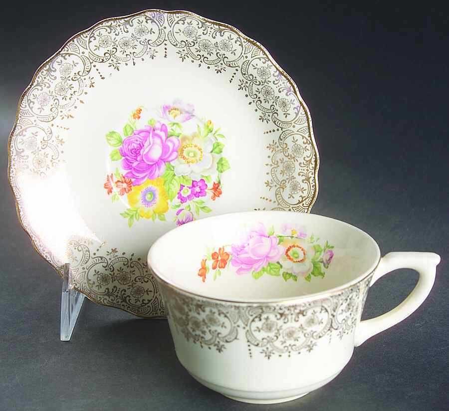 Lajean Flat Cup & Saucer Set by Canonsburg-1