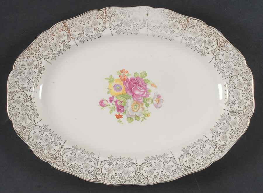 Lajean 13" Oval Serving Platter by Canonsburg-1