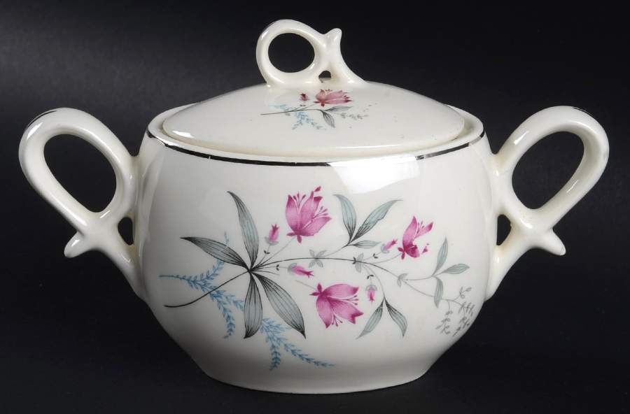 Larkspur Sugar Bowl & Lid by Canonsburg-1