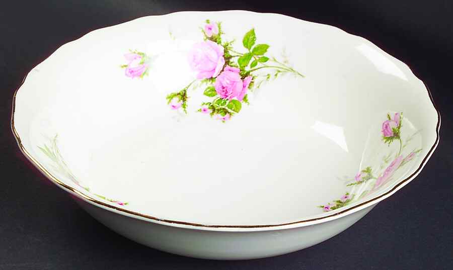 Moss Rose (Solid Gold Trim) 8" Round Vegetable Bowl by Canonsburg-1