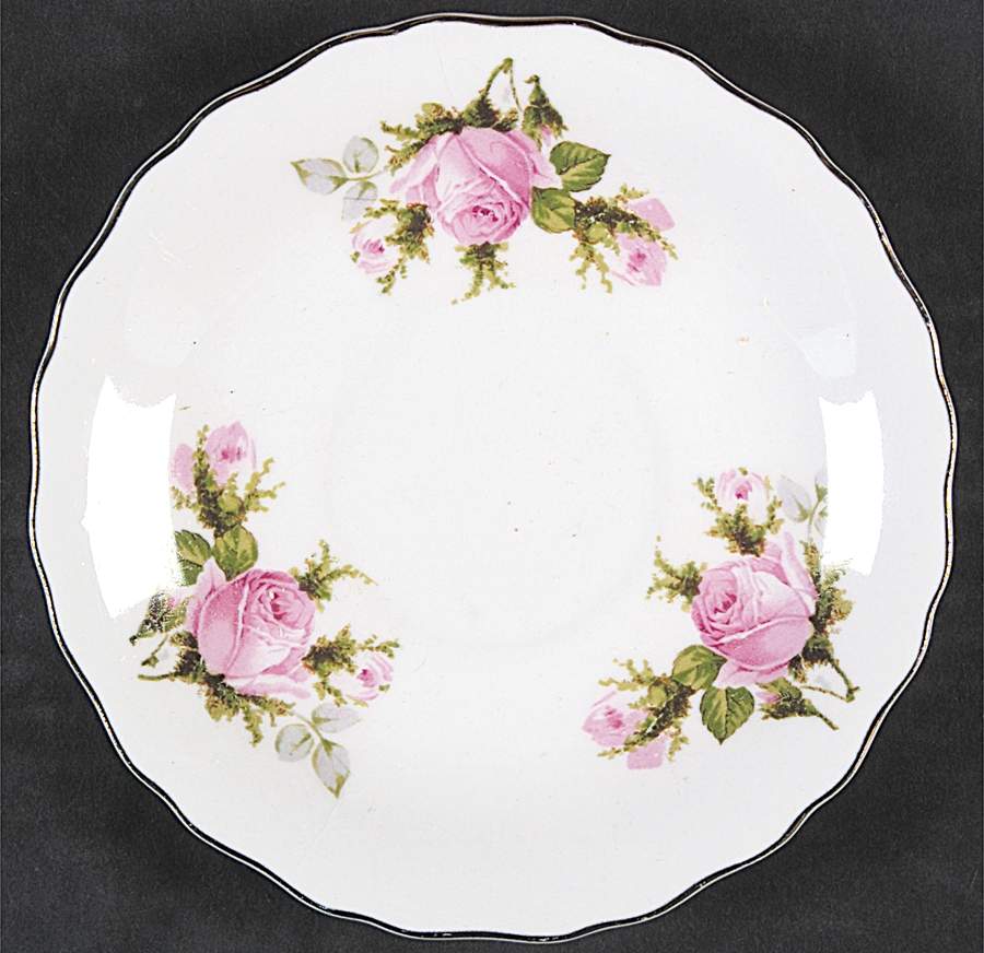 Moss Rose (Solid Gold Trim) Saucer for Flat Cup by Canonsburg-1