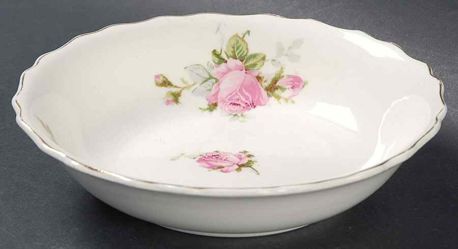 Moss Rose (Solid Gold Trim) Coupe Cereal Bowl by Canonsburg-1