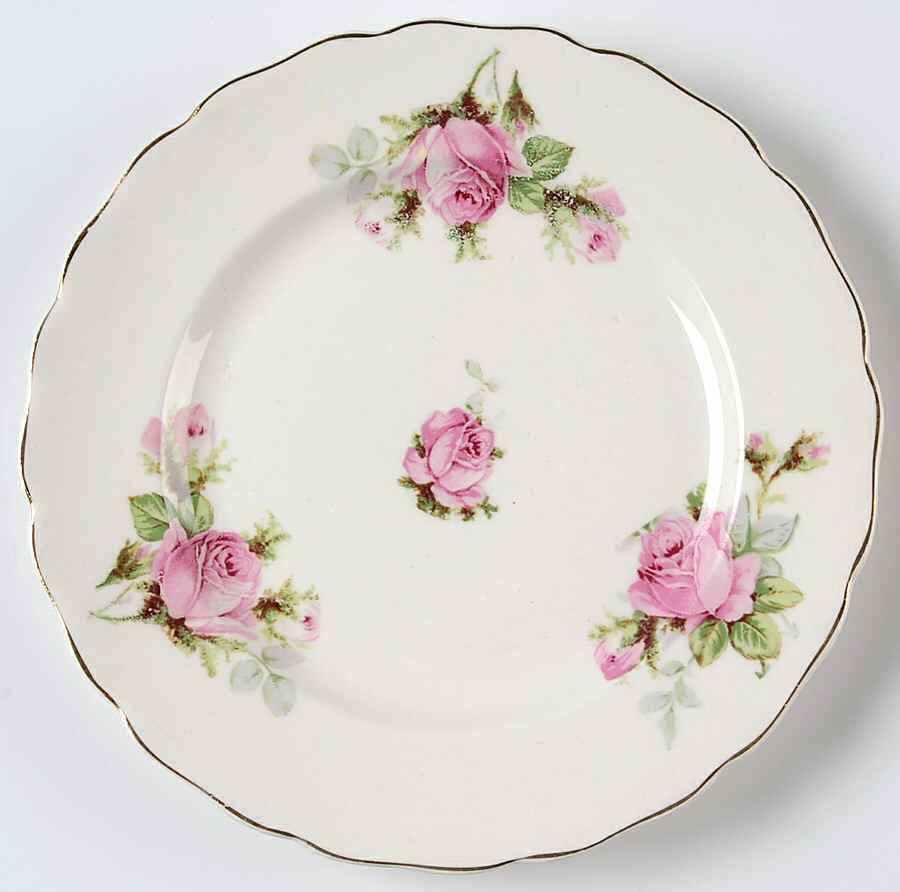 Moss Rose (Solid Gold Trim) Bread & Butter Plate by Canonsburg-1