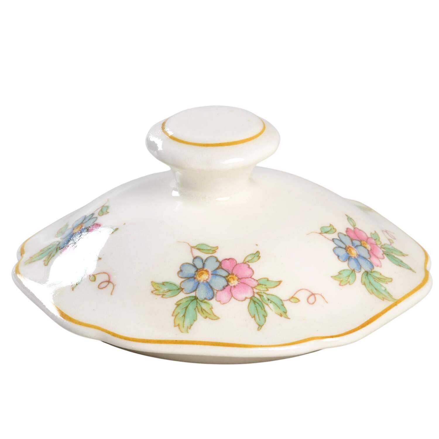 Patricia (Mustard Trim) Lid for Sugar Bowl by Canonsburg-1