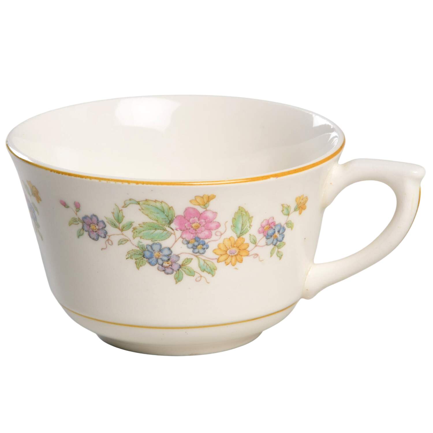 Patricia (Mustard Trim) Flat Cup by Canonsburg-1