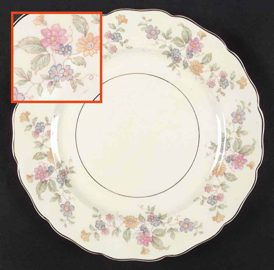 Patricia (Gold Trim) Dinner Plate by Canonsburg-1