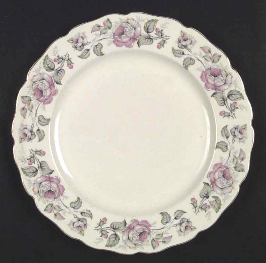 Queen's Rose Dinner Plate by Canonsburg-1