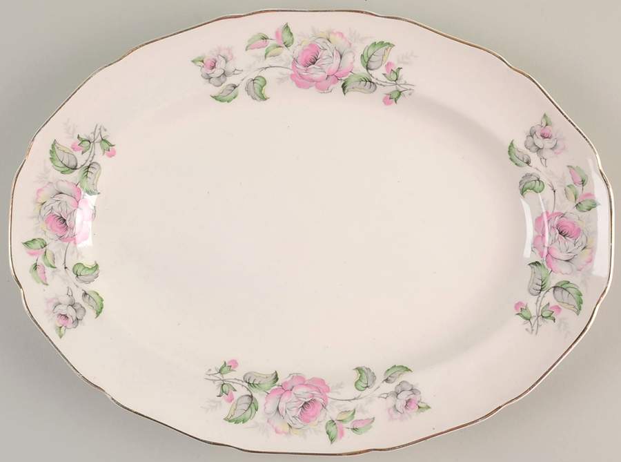 Queen's Rose 11" Oval Serving Platter by Canonsburg-1