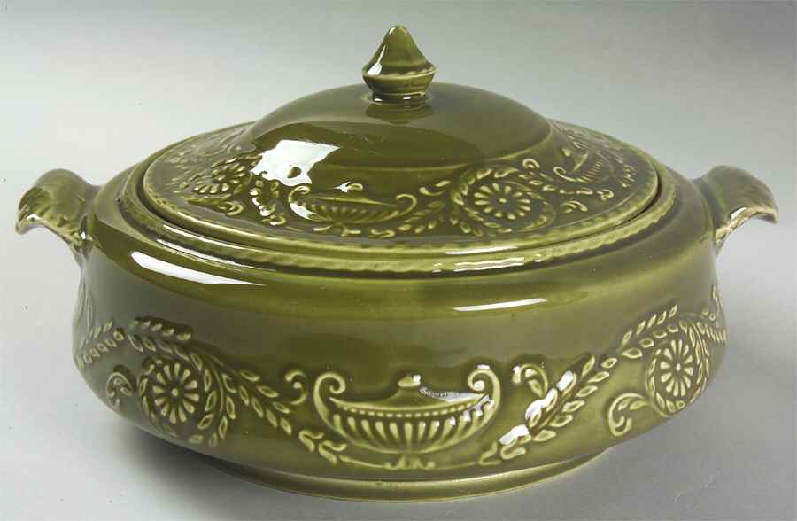 Regency Green Round Covered Vegetable by Canonsburg-1