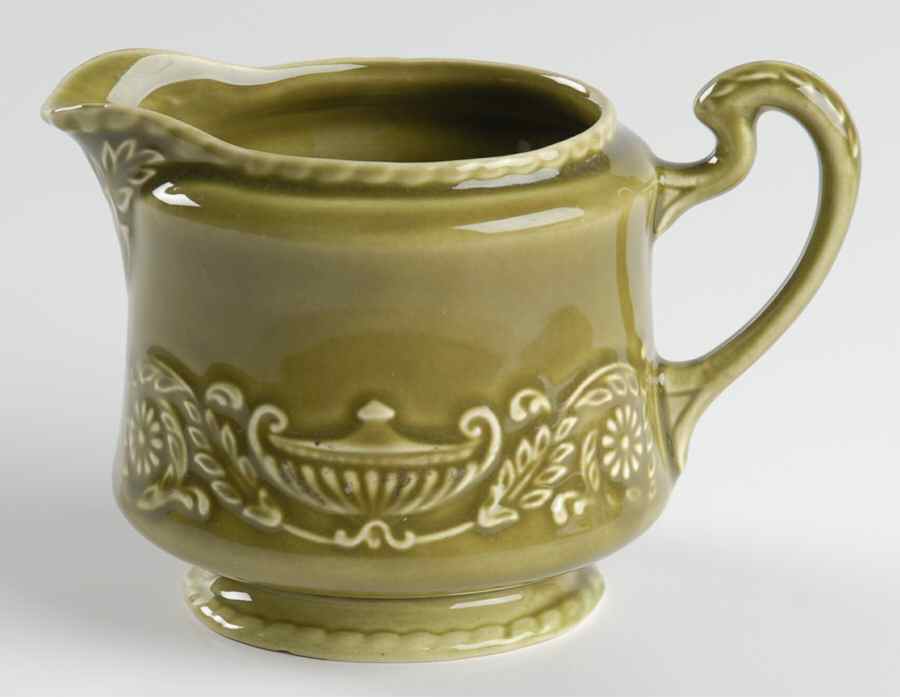 Regency Green Creamer by Canonsburg-1