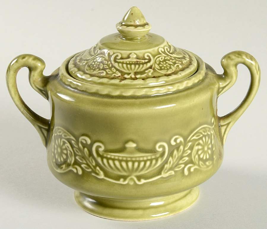 Regency Green Sugar Bowl & Lid by Canonsburg-1