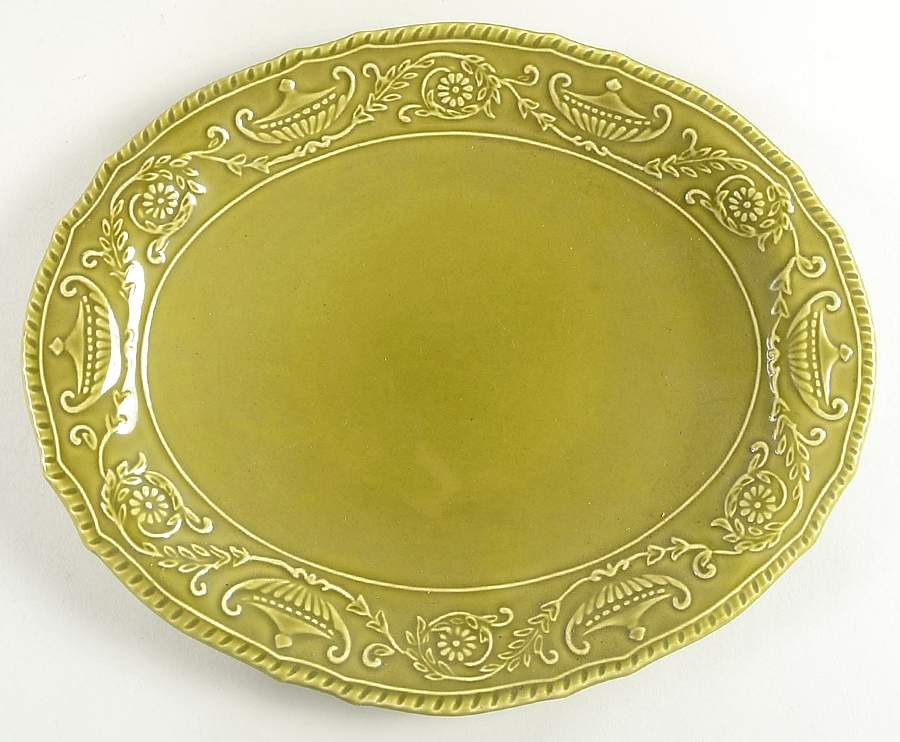 Regency Green 11" Oval Serving Platter by Canonsburg-1