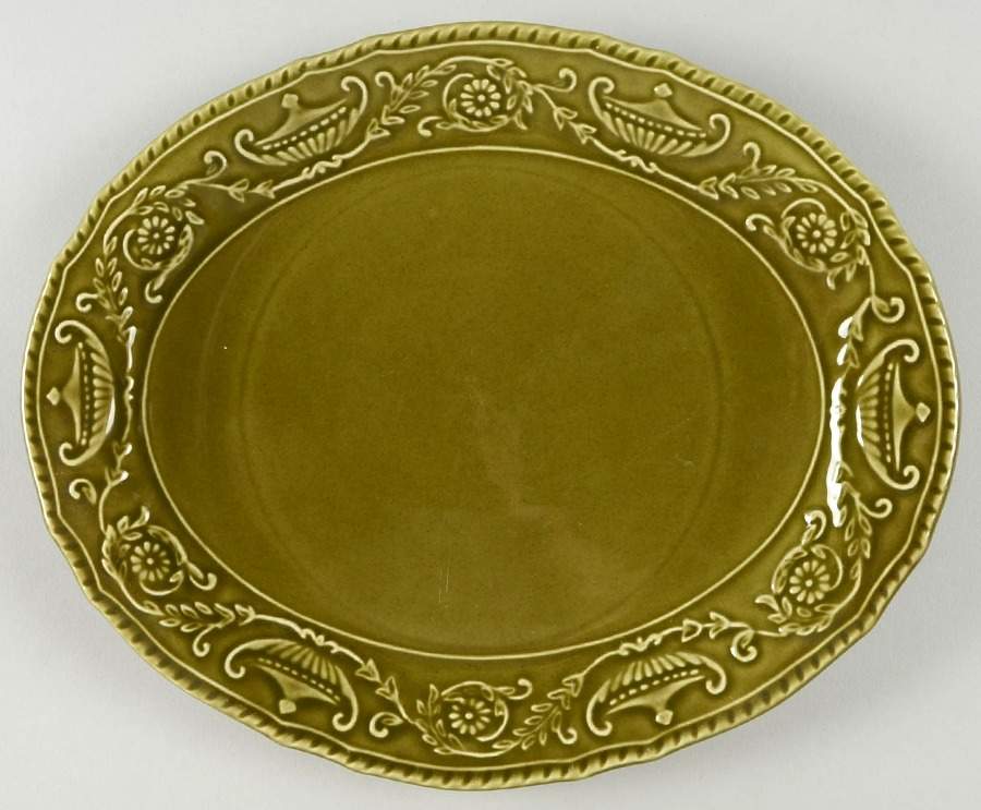 Regency Green 11" Oval Serving Platter by Canonsburg-1