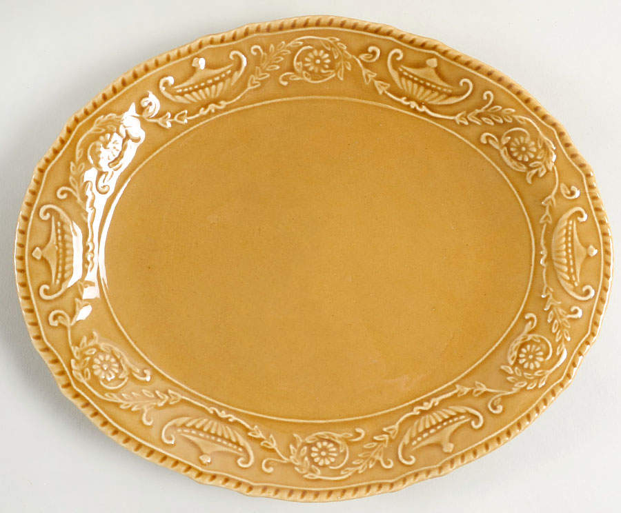 Regency Yellow Gold 11" Oval Serving Platter by Canonsburg-1