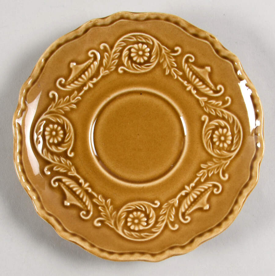Regency Yellow Gold Saucer by Canonsburg-1