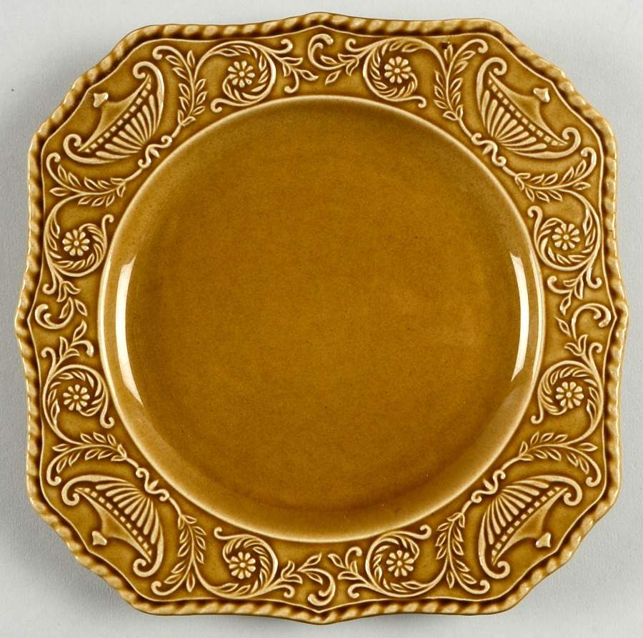 Regency Yellow Gold Square Salad Plate by Canonsburg-1