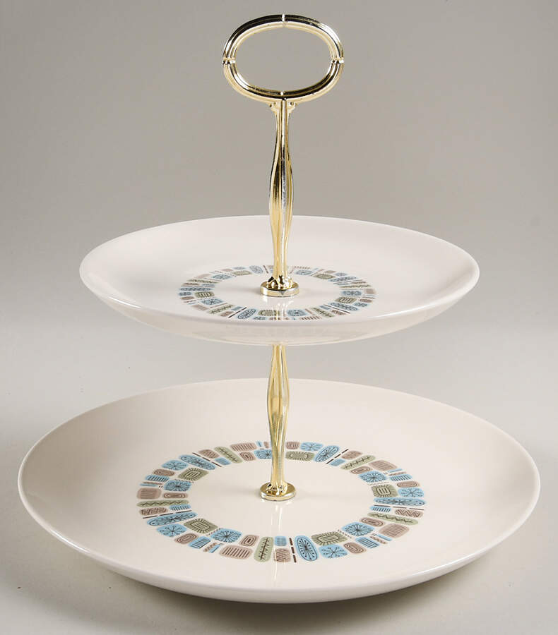 Temporama 6 5/8"-10"  2 Tiered Serving Tray (Dp, Sp) HC by Canonsburg-1