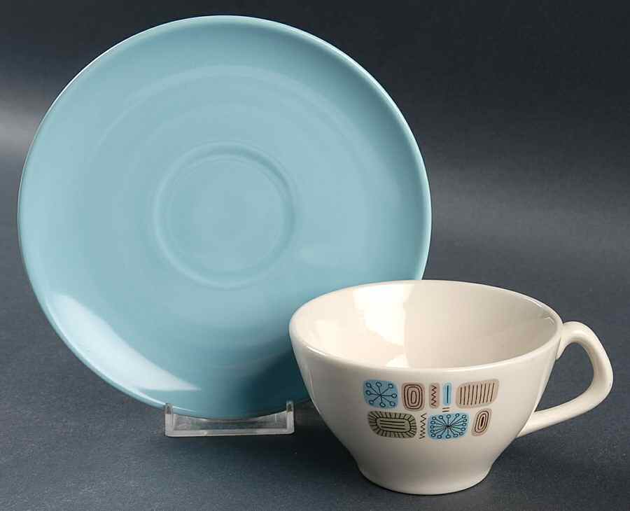 Temporama Flat Cup & Saucer Set by Canonsburg-1
