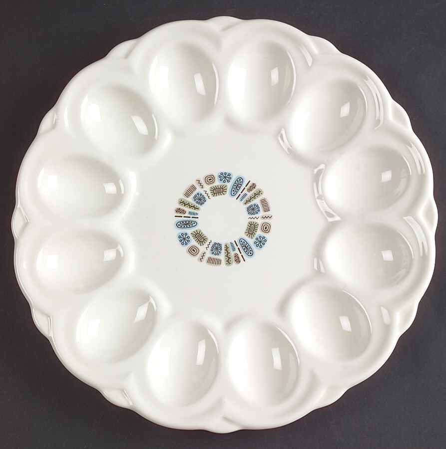 Temporama Deviled Egg Plate by Canonsburg-1