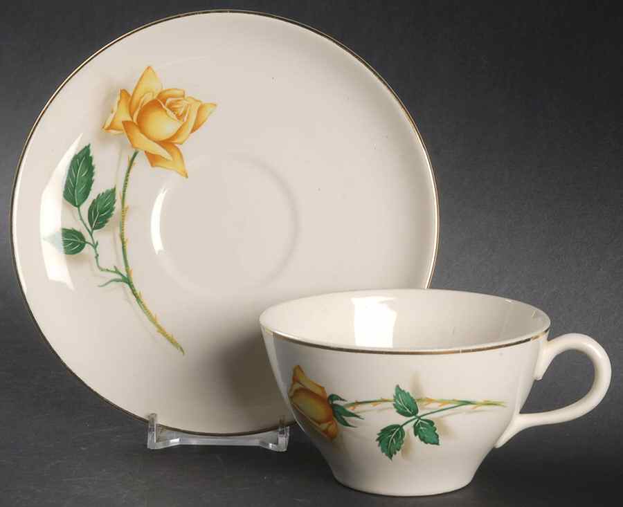 Temptation Flat Cup & Saucer Set by Canonsburg-1