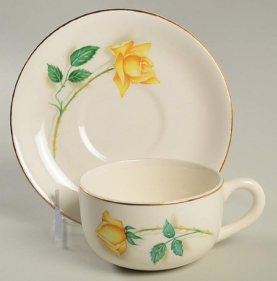 Temptation Flat Cup & Saucer Set by Canonsburg-1