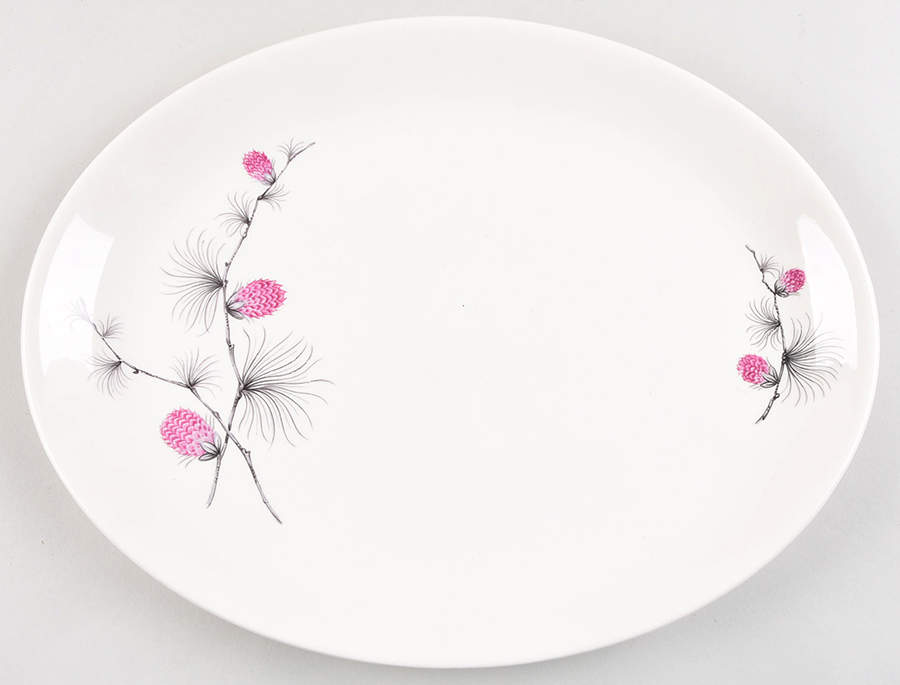 Wild Clover (Coupe, No Trim) 13" Oval Serving Platter by Canonsburg-1