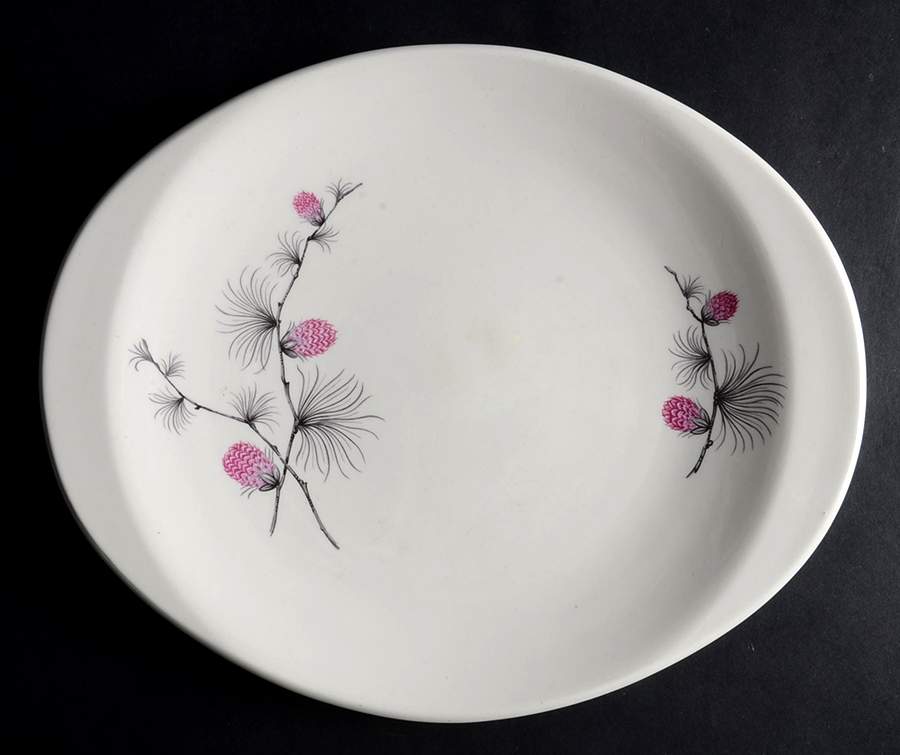 Wild Clover (Coupe, No Trim) 11" Oval Serving Platter by Canonsburg-1