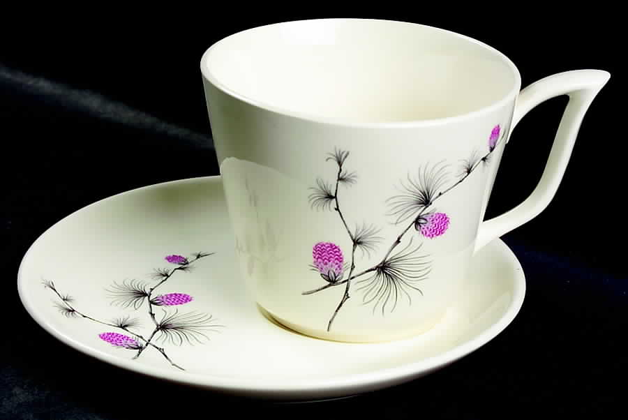 Wild Clover (Coupe, No Trim) Soup Cup & Saucer Set by Canonsburg-1