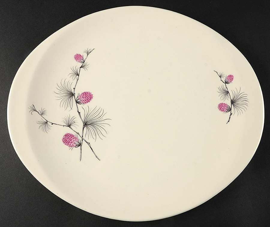 Wild Clover (Coupe, No Trim) 13" Oval Serving Platter by Canonsburg-1