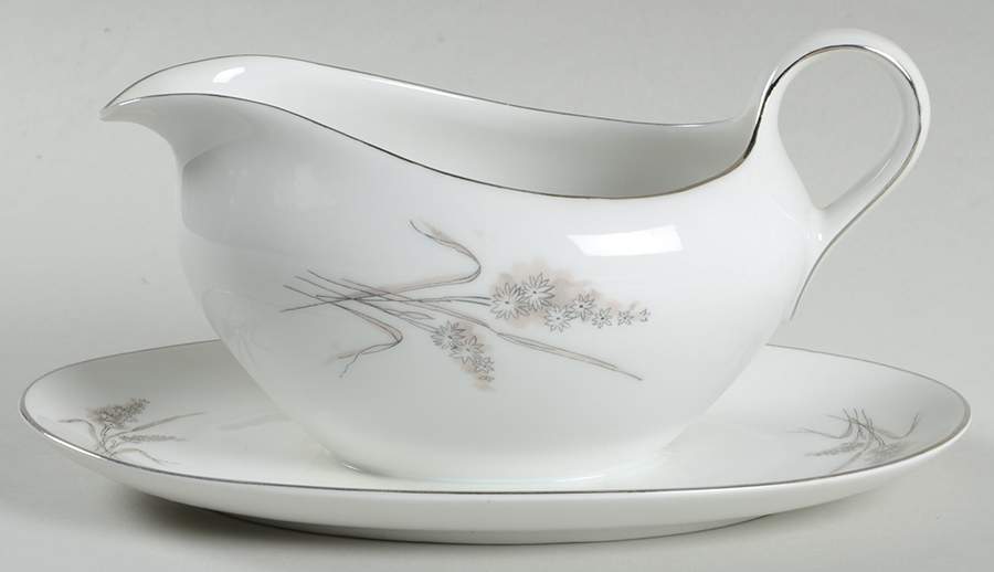 Autumn Harvest Gravy Boat with Attached Underplate by Cathedral-1