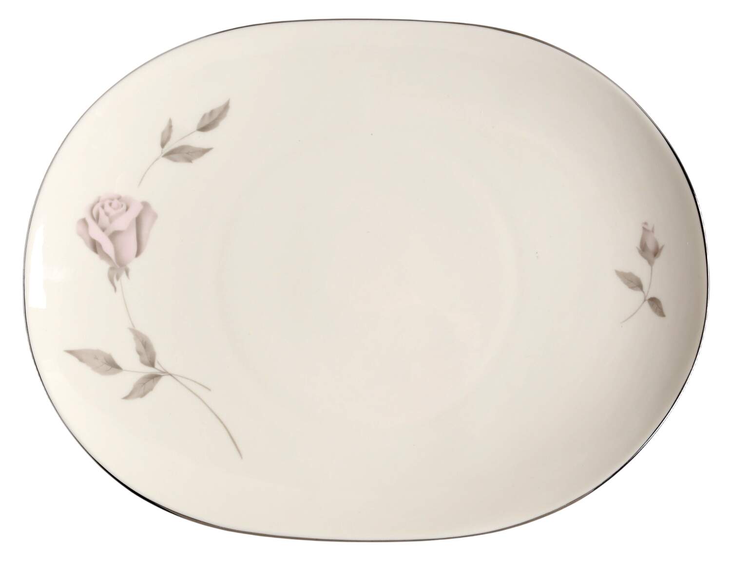 Enchanted Rose 13" Oval Serving Platter by Cathedral-1