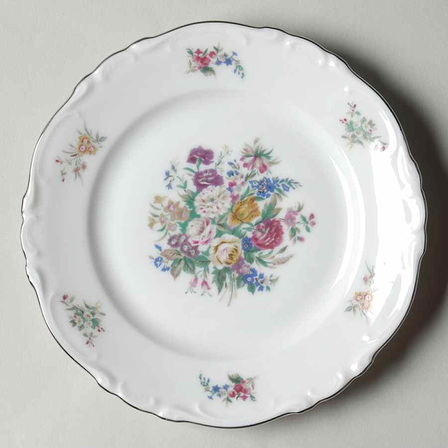 Bouquet Bread & Butter Plate by Crown Bavaria-1