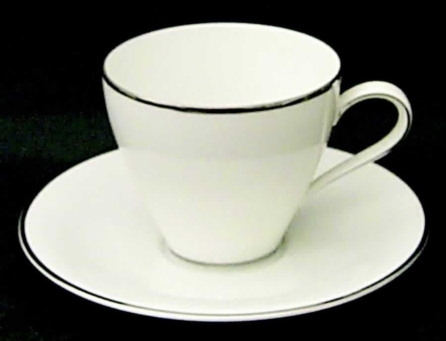 Elegance Flat Cup & Saucer Set by Crown Bavaria-1