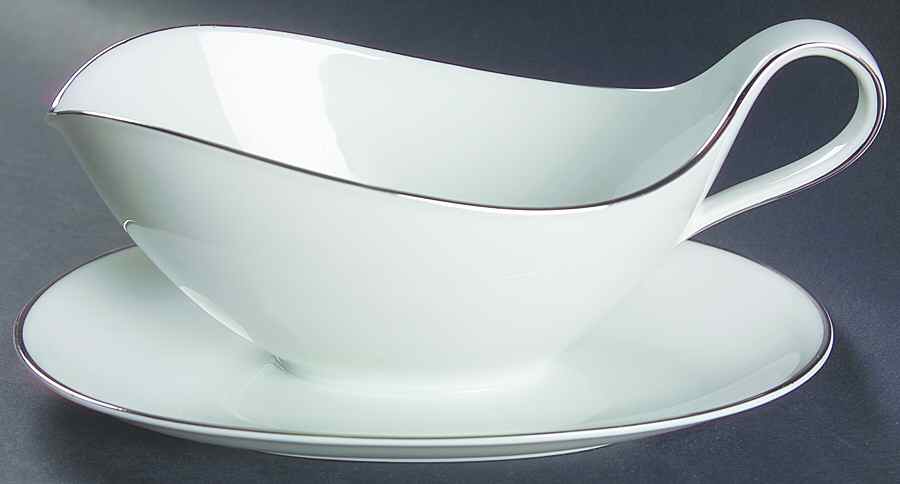 Elegance Gravy Boat with Attached Underplate by Crown Bavaria-1