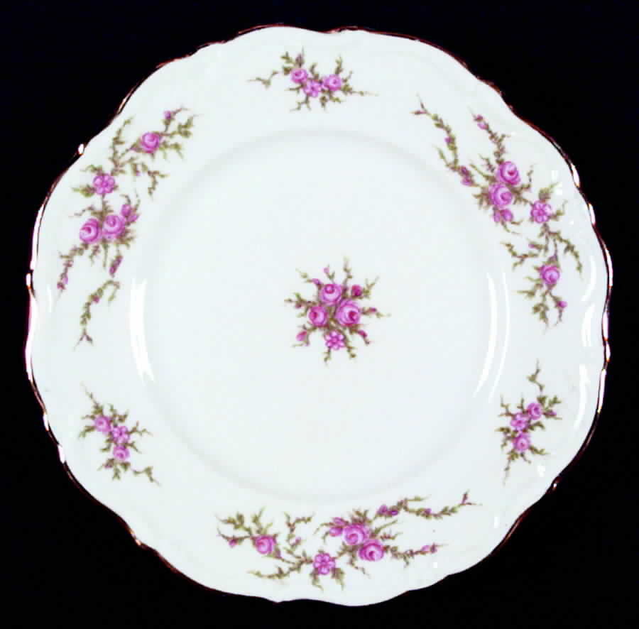 Moss Rose Salad Plate by Crown Bavaria-1