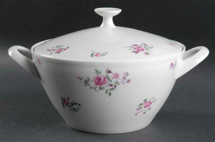 Wild Rose Round Covered Vegetable by Crown Bavaria-1