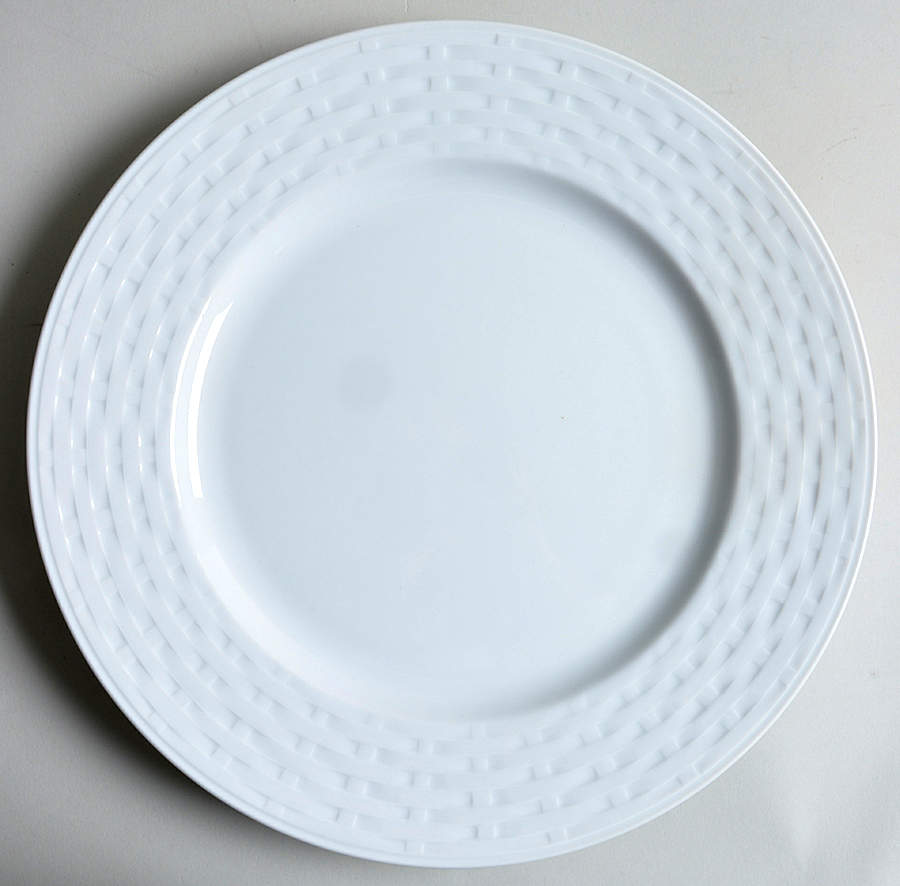 Basketweave 12" Chop Plate (Round Platter) by Crate & Barrel-1