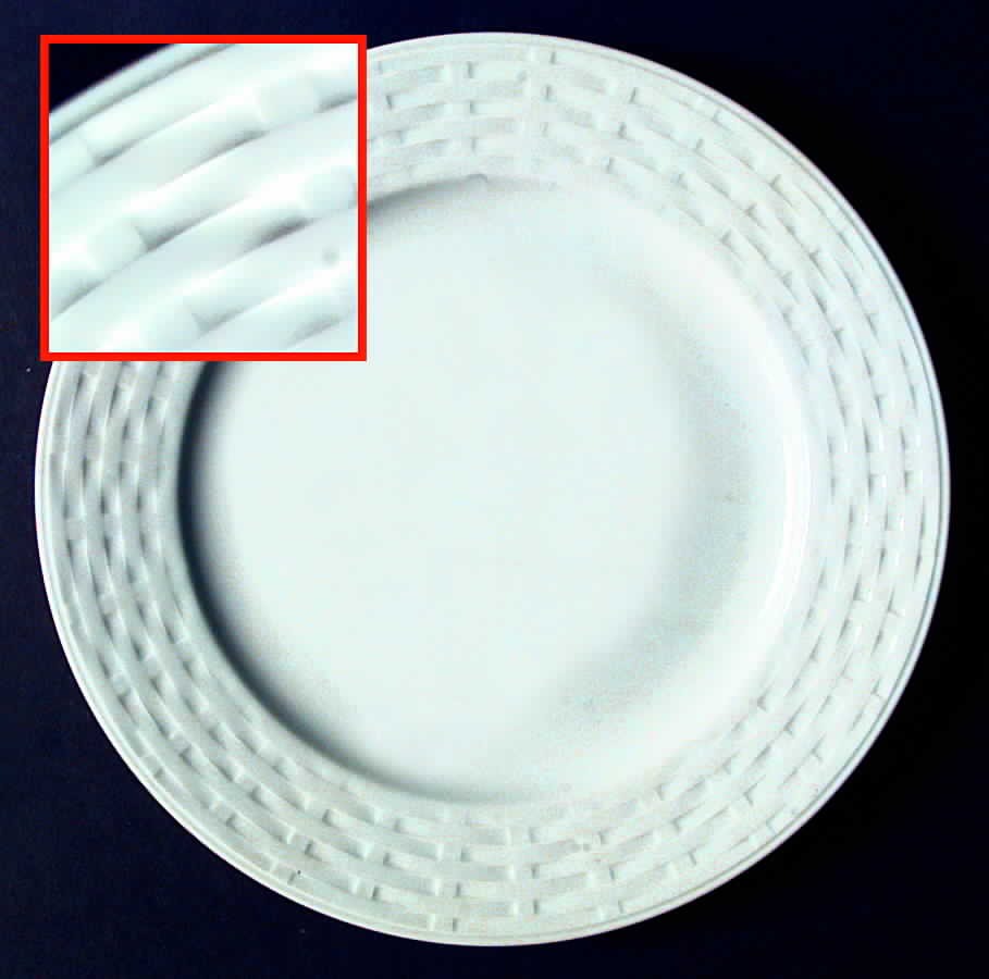 Basketweave Dinner Plate by Crate & Barrel-1