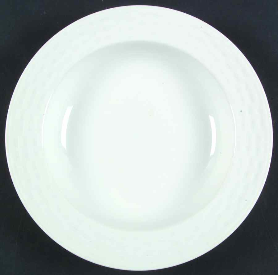 Basketweave Large Rim Soup Bowl by Crate & Barrel-1