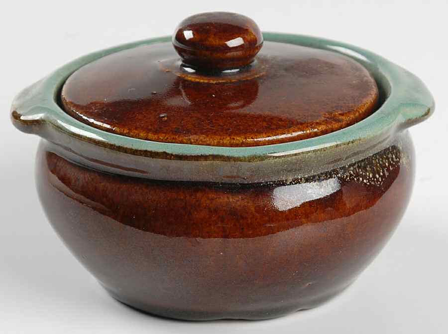 Country Fare (Ribbed Back, Unglazed Ring) Individual Casserole & Lid by Carbone-1