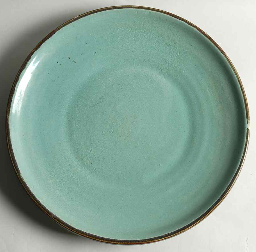 Country Fare (Ribbed Back, Unglazed Ring) 13" Chop Plate (Round Platter) by Carbone-1
