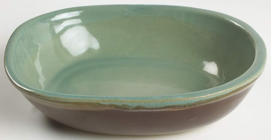 Country Fare (Ribbed Back, Unglazed Ring) 8" Oval Vegetable Bowl by Carbone-1