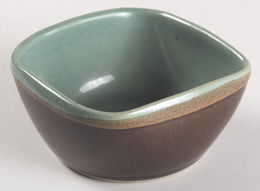 Country Fare (Ribbed Back, Unglazed Ring) Square Fruit/Dessert (Sauce) Bowl by Carbone-1