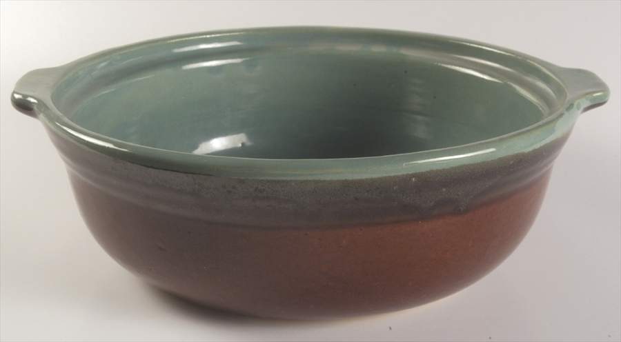 Country Fare (Ribbed Back, Unglazed Ring) 2 Qt Round Covered Casserole No Lid by Carbone-1