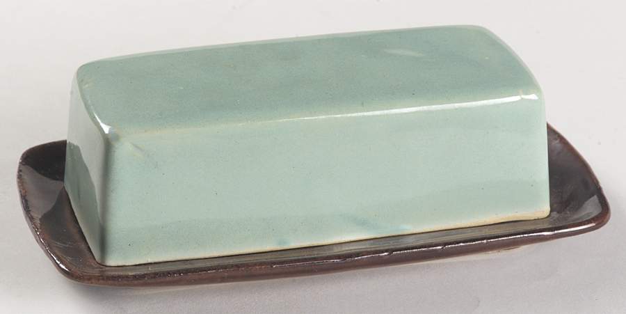 Country Fare (Ribbed Back, Unglazed Ring) 1/4 Lb Covered Butter by Carbone-1