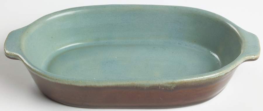 Country Fare (Ribbed Back, Unglazed Ring) 8" Augratin by Carbone-1